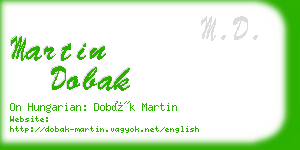 martin dobak business card